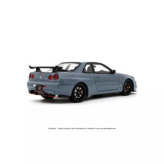 Nissan Skyline GT-R (BNR34) with Body Kit Stealth Grey 2025 OttO mobile 1:18 Resinemodell (Türen, Motorhaube... nicht zu öffnen!)